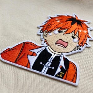 Custom Embroidered Anime Character Patch, Hand Embroidered Iron On Applique For Clothing Bag Hoodie, Kawaii Manga Gift For Anime Fans