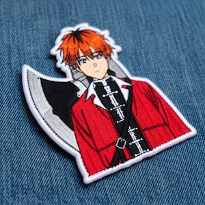 Individuell gestickter Anime Charakter Patch, handgesticktes Aufbügler für Bekleidung Jacke Tasche Hoodie, Anime Applikation Geschenk für Otaku Fans