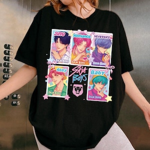 Kpop Saja Boys Shirt, Kpop Demon Hunters T-shirt, Demon Hunters Merch, Kpop Huntrix Pin shirt, Saja Boys Fan Gifts, Gift Shirt on Birthday