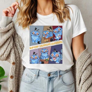 Demon Hunter Tiger Shirt, Merch Kpop Shirt, Derpy the Tiger And Bird Demon Hunter Tiger Tee, Kpop Demon Hunters Shirt, Hunters Tiger fan