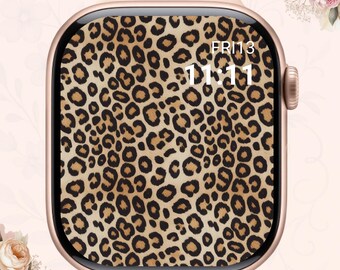 Leopard Print Apple Watch Wallpaper: Bold Animal Skin Design (Digital Download