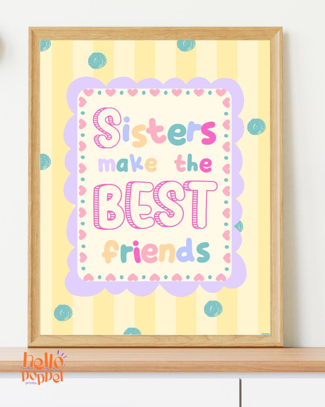 Sisters Make the Best Friends Print | Sister Wall Art | Digital ...