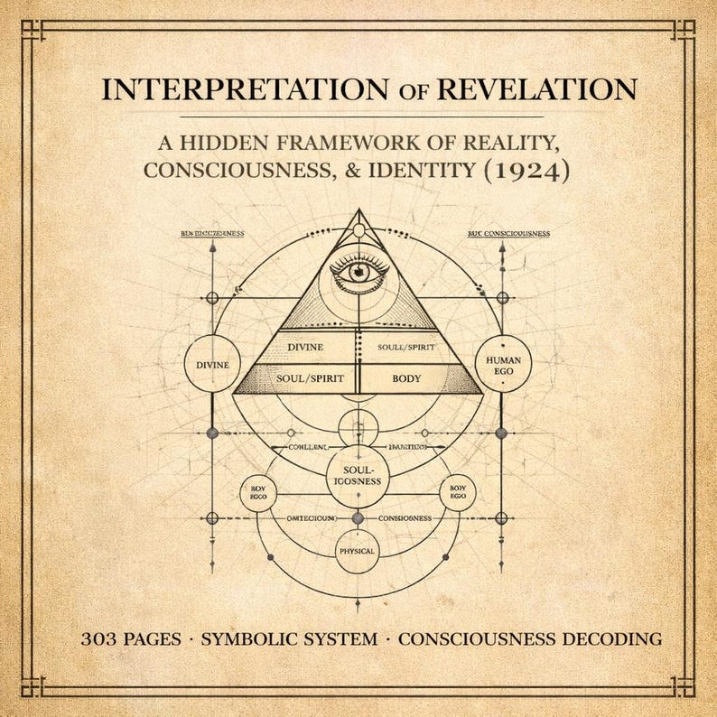 Interpretación del Apocalipsis de 1924 (PDF): Sistema simbólico oculto, marco de conciencia y realidad, análisis bíblico esotérico (303 páginas) imagen 1
