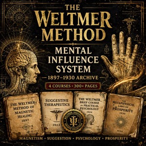 Metoda Weltmera (1897–1930) – uzdrawianie magnetyczne, sugestia, psychologia praktyczna i system dobrobytu | Archiwum 4 kursów (ponad 300 stron)