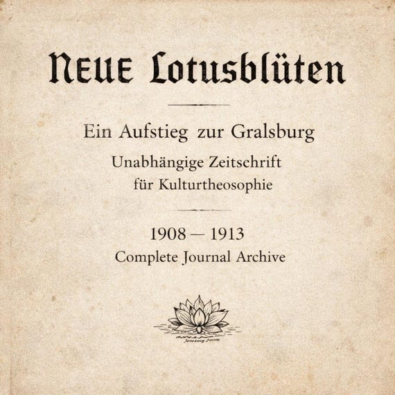 Neue Lotusblüten (1908–1913) – Theosophical & Rosicrucian Journal