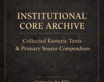 Institutional Core Archive of Esoteric, Occult & Metaphysical Texts — 724 Primary Sources | 21 Curated Collections | Scholarly PDF Library