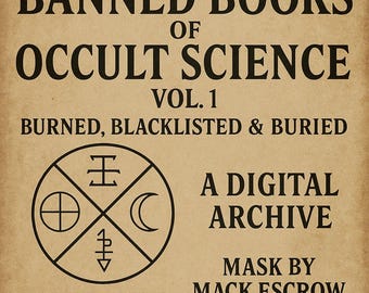 Banned Books of Occult Science Vol. 1 – Grimoires, Heretic Texts & Forbidden Knowledge (Digital Archive) Esoteric PDF eBooks | Mask by ME