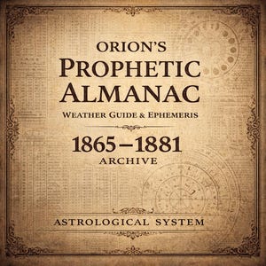 Orion’s Einige der viktorianischen Astrologie 1865–1881 Archiv PDF - Viktorianische Astrologie, Ephemeriden & Glückstage, seltene okkulte Wetterführer Sammlung