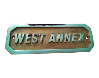 Engraved Brass Nameplate, Custom Size Metal Sign