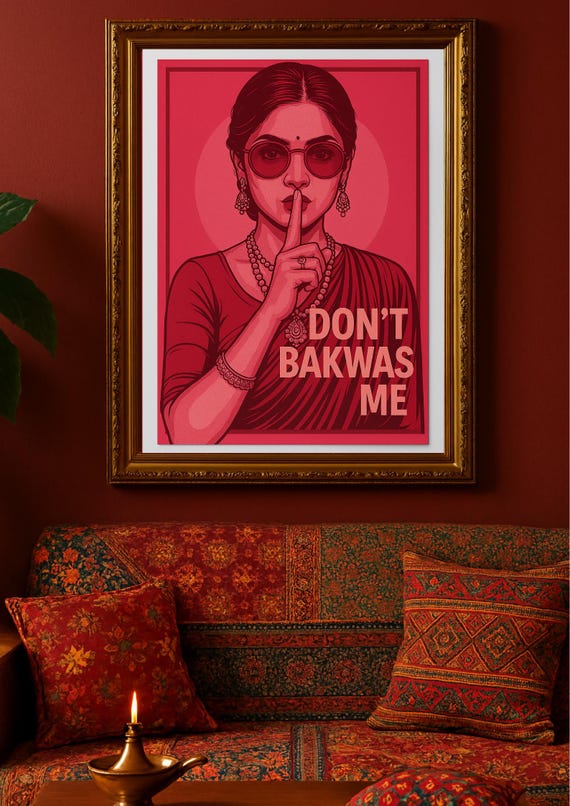 Funny Desi Wall Art: 'Don't Bakwas Me' Sassy Urdu Print (Digital Download)