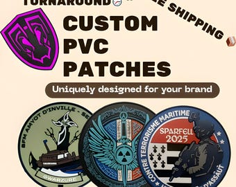 Custom PVC Rubber Patches: Militär, Biker, taktisch, Klettverschluss auf der Rückseite