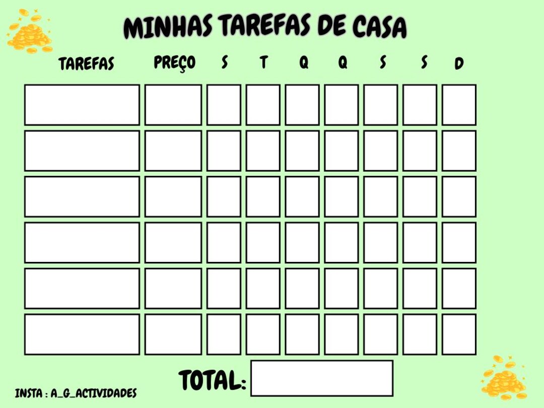 Quadro De Tarefas Edit vel Para Crian as PDF Imprim vel Rotina Quadro De Tarefas Edit vel Para Crian as PDF Imprim vel Rotina
