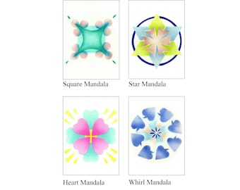 Handmade Mandala cards - 4 designs including Hearts