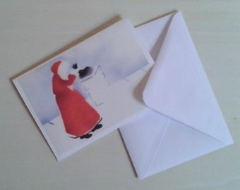 Father Christmas blank inside Christmas card