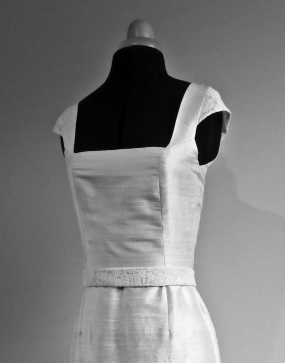 cream silk dress