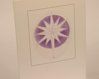 Crystal Star 2 blank inside card, meditation card