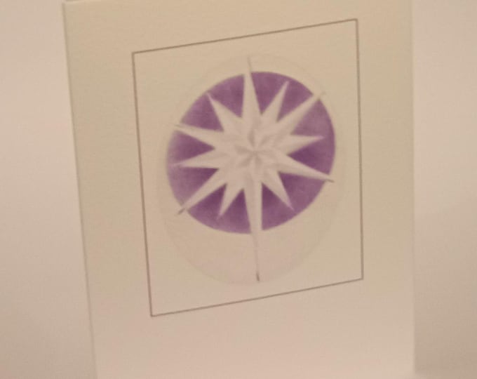 Crystal Star 2 blank inside card, meditation card