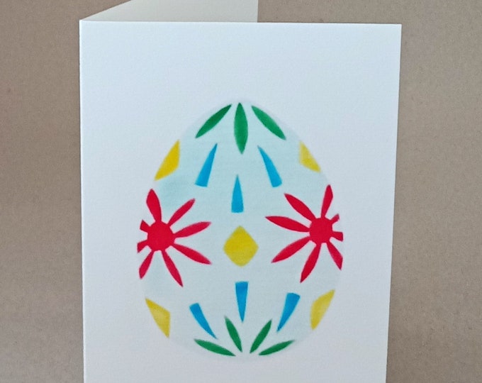 Easter Egg handmade card blank inside for your own message