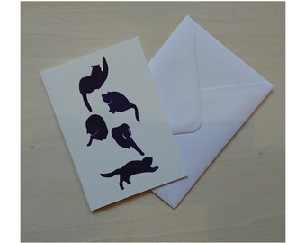 Cats card, blank inside for your own message