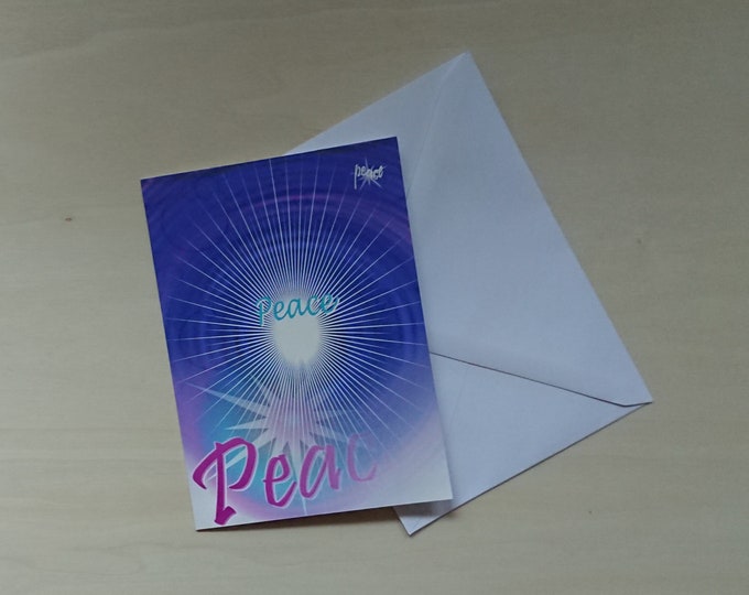 Peace card blank inside for your own message, also giclee prints