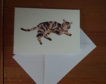 Seamus, tabby card, blank inside