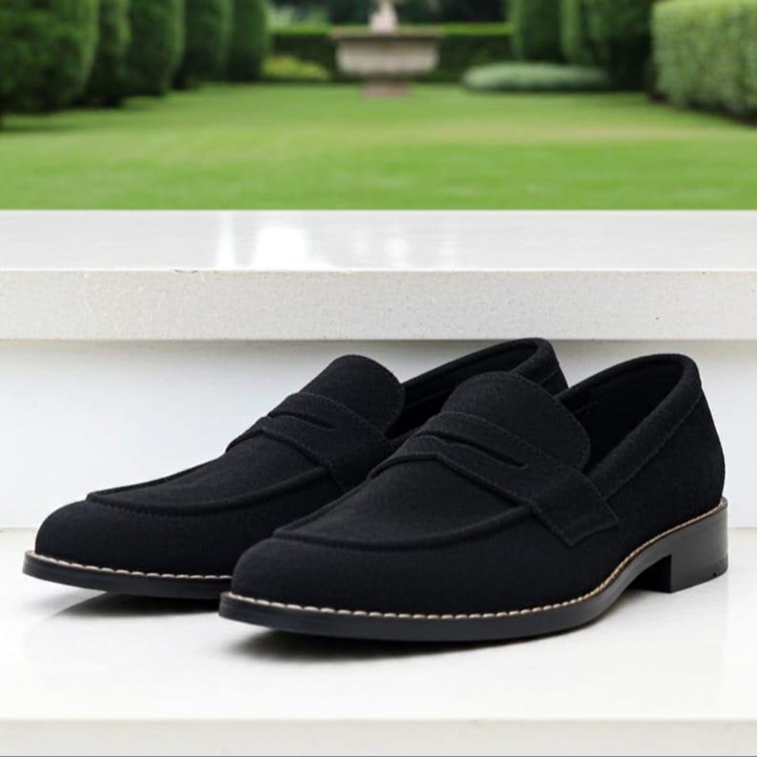 Suede Penny Loafers