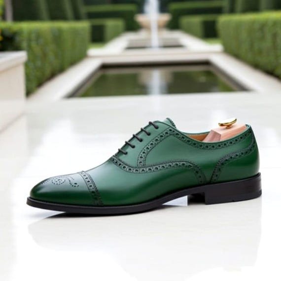 green and blue dress shoes Handmade Leather Oxford Brogue | Men's Formal Lace-up Shoes Please feel free to guys dress shoes Jovani 40022 Long Velvet Size:XX LARGE