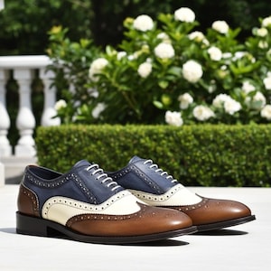 navy and cream dress shoes The Jack Shoe - Navy Dress Shoes
