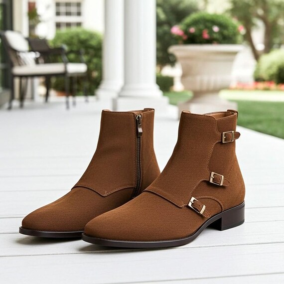 brown dress boots low heel Finding My Way Brown Faux Suede Boots