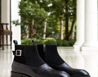 Joseph Abboud Mens Black Suede Dress Boots, 10.5. - Etsy