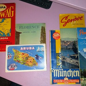 Vintage European Maps 50&#39;s