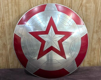 Red Guardian Shield - Battle Warrior, Medieval Cinematic Prop, Cosplay (22 Inch)