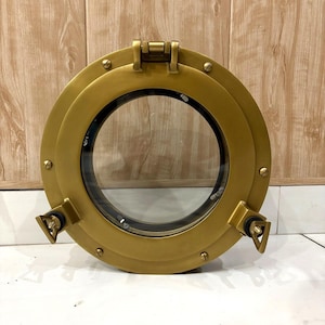 Nautical Aluminum Maritime Canal 12 Inch Ship Boat Porthole, Round Window & Wall Mirror Porthole Home Office Decor Marine Porthole Gift item