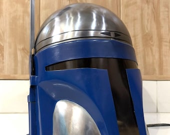 Handgemaakte middeleeuwse stalen Mandalorian-helm – Star Wars Knight-cosplay