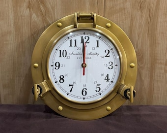 Vintage Chelsea Clock Co. Boston Porthole Clock. U. S. Maritime