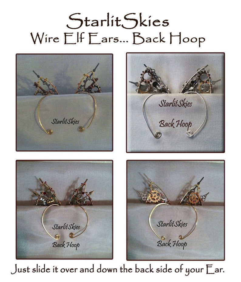 Peridot Crystal Wire Elf Ears in Sterling Silver