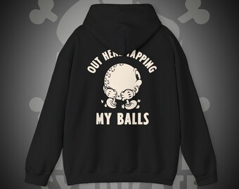 Golpearía eso / Golpeando mis pelotas aquí / Sudadera con capucha de golf divertida vintage / Adicto amante del golf