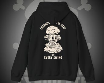 Chernobyl Level Heat Mushroom Cloud Hoodie | Funny Nuclear Golfing Hoodie | Sarcastic Golf