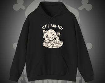 ¡Juguemos al golf! Sudadera con capucha gráfica / Pelota de golf borracha vomitando / Golfista borracho