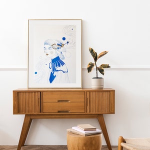 Chinese Girl Risograph Print