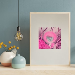 Pink Wonderland Risograph Print