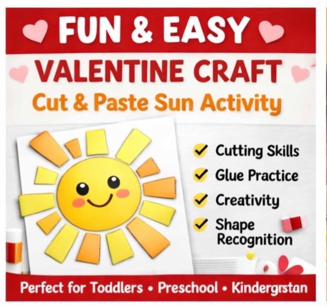 Valentine Paper Craft for Kids | Printable Valentine Activity for ...