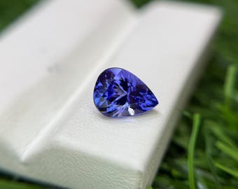 1.50 Ct Pear Cut Tanzanite Gemstone | Vivid Blue, Custom Jewelry