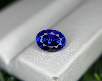 1.10 Ct Oval Tanzanite | Deep Blue Natural Gemstone, AAA Clarity