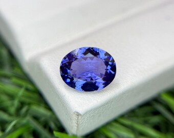 1.70 Ct Oval Tanzanite Gemstone | Vivid Blue Loose Stone