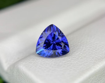 1.50 Ct Trillion Cut Tanzanite | 7mm Vivid Blue Gemstone