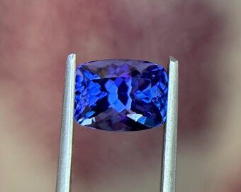 Cushion Cut Blue Tanzanite Gemstone – 2.40 Ct, December Birthstone
