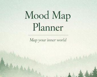 Mood Map Planner | Mental Health Journal | Mood & Emotion Tracker | Self Reflection Planner | Printable PDF