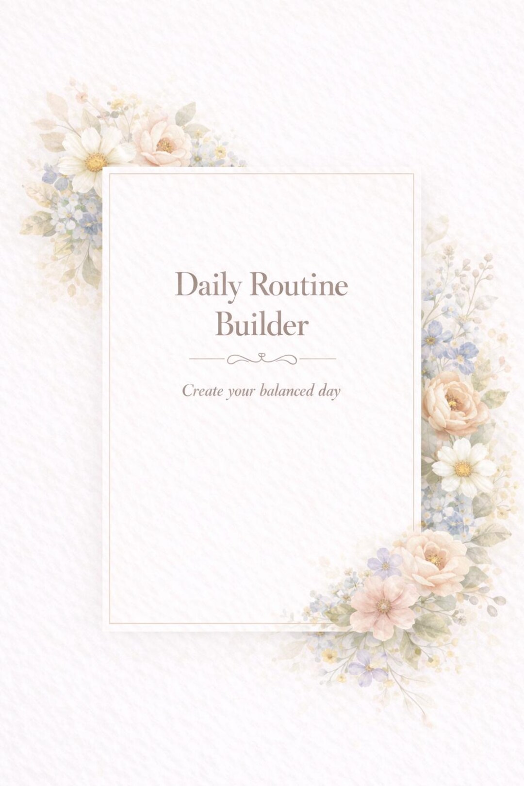 Well Rounded Daily Routine Builder Daily Routine Builder Printable Planner | to Do List & Habit Tracker ...