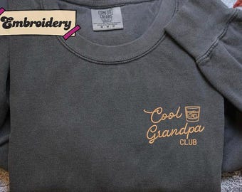 Embroidered Comfort Colors® Cool Grandpas Club Shirt, Father's Day, Best Grandpa Gramps Gift from Grandkids